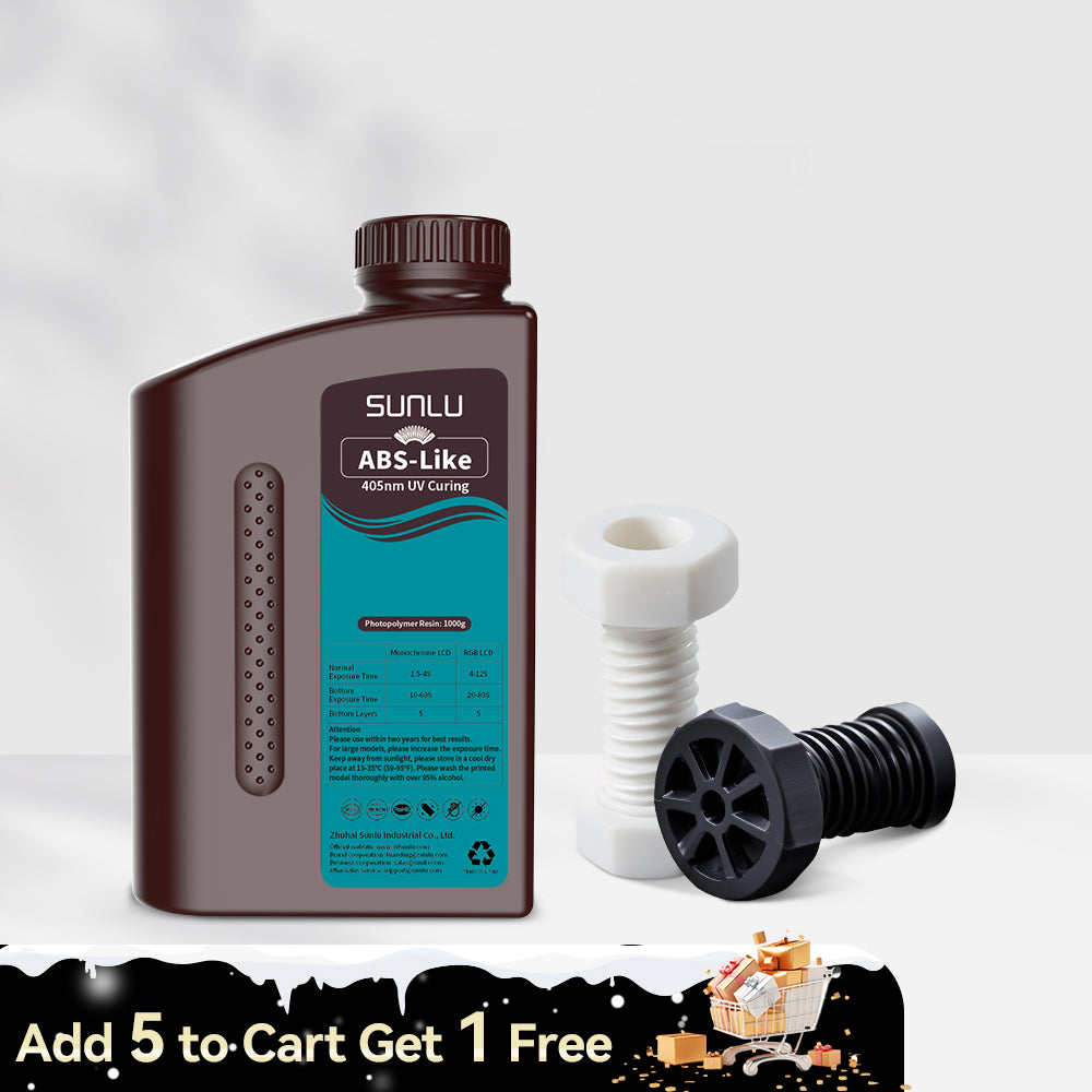 SUNLU 3D Printer Resin ABS Like Resin 1000g*5, Fast Curing 3D Printing Resin 395 405nm Uv Curing 3d Printing Liquid Photopolymer Resin Strong Non Brit SUNLU 3D Printer Resin ABS Like Resin 1000g*5, Fast Curing 3D Printing Resin 395 405nm Uv Curing 3d Printing Liquid Photopolymer Resin Strong Non Brit