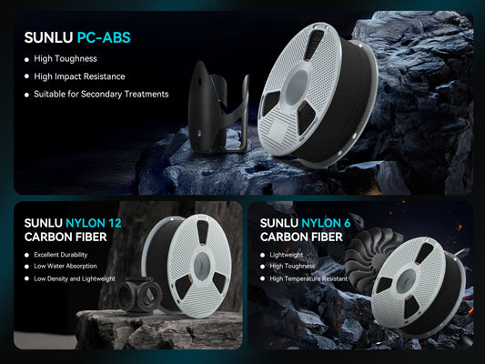 Enhancing 3D Printing with High-Performance Engineering Filaments: PA12-CF, PA6-CF, and PC-ABC