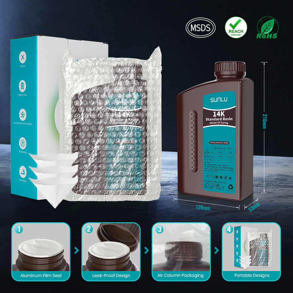 [MOQ: 5 Bottles] 14K Standard Resin and Redwax Resin 1000g