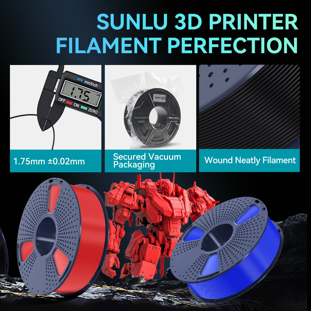 [Disponible en México] PLA+ 2.0, Filamento para impresora 3D SUNLU PLA+ 2.0(PLA Plus 2.0) 1kg
