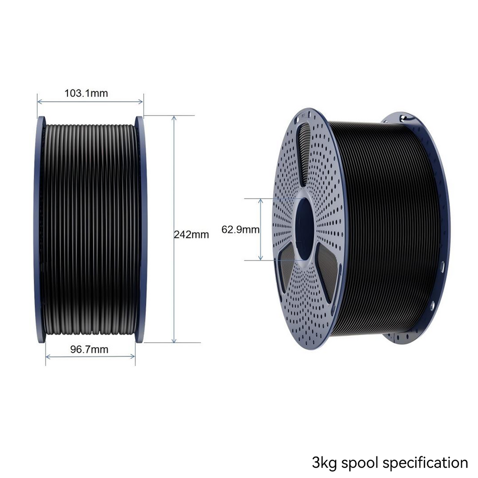 [Bigger Size, Longer Use, No Waste] 3KG Large Spool PLA Series 3D Printer Filament Collection