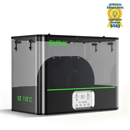 SUNLU FilaDryer E2, Up to 110℃, Professional Drying and Annealing, Born for Engineering 3D Printing Filaments