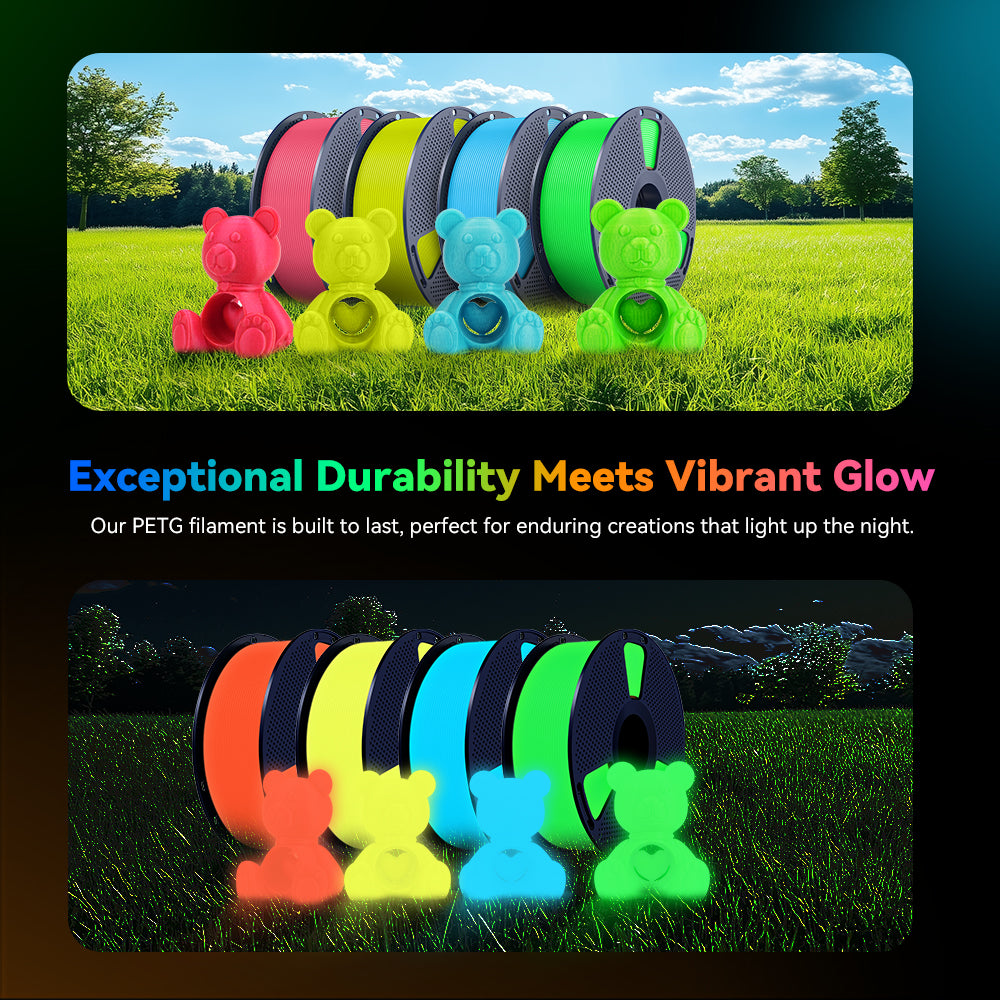 [MOQ: 3KG] PETG Glow in The Dark (Luminous) 3D Printer Filament 1KG