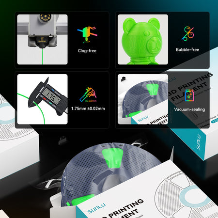 [MOQ: 3KG] PETG Glow in The Dark (Luminous) 3D Printer Filament 1KG