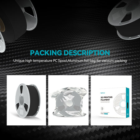 Nylon-12 Carbon Fiber (PA12-CF) 3D Printer Filament 1KG