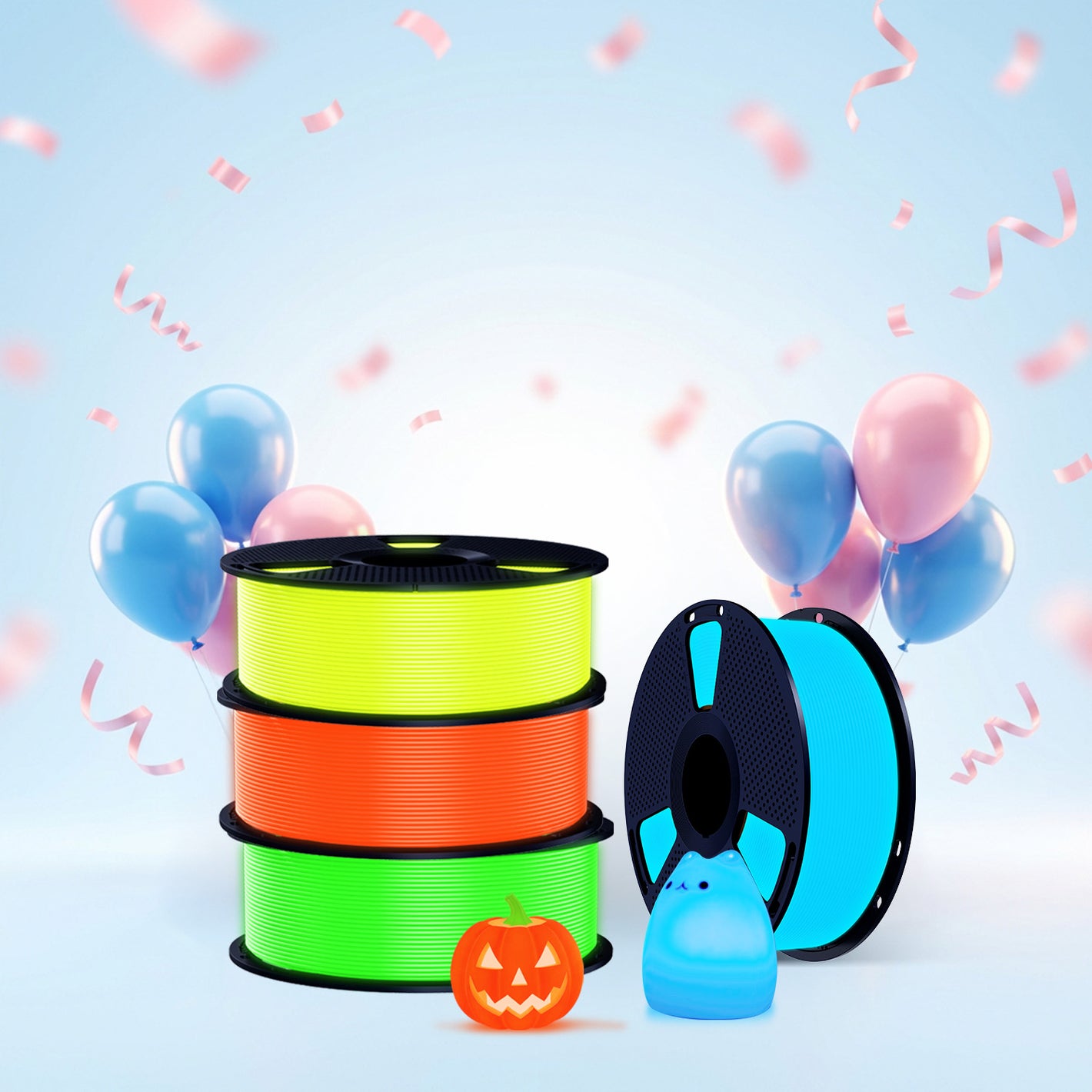 [MOQ: 3KG] PETG Glow in The Dark (Luminous) 3D Printer Filament 1KG