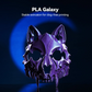 SUNLU PLA Galaxy 1KG, Color-Shifting PLA Esthenic Filament, Sparkling Ultrafine Pearlescent Powder