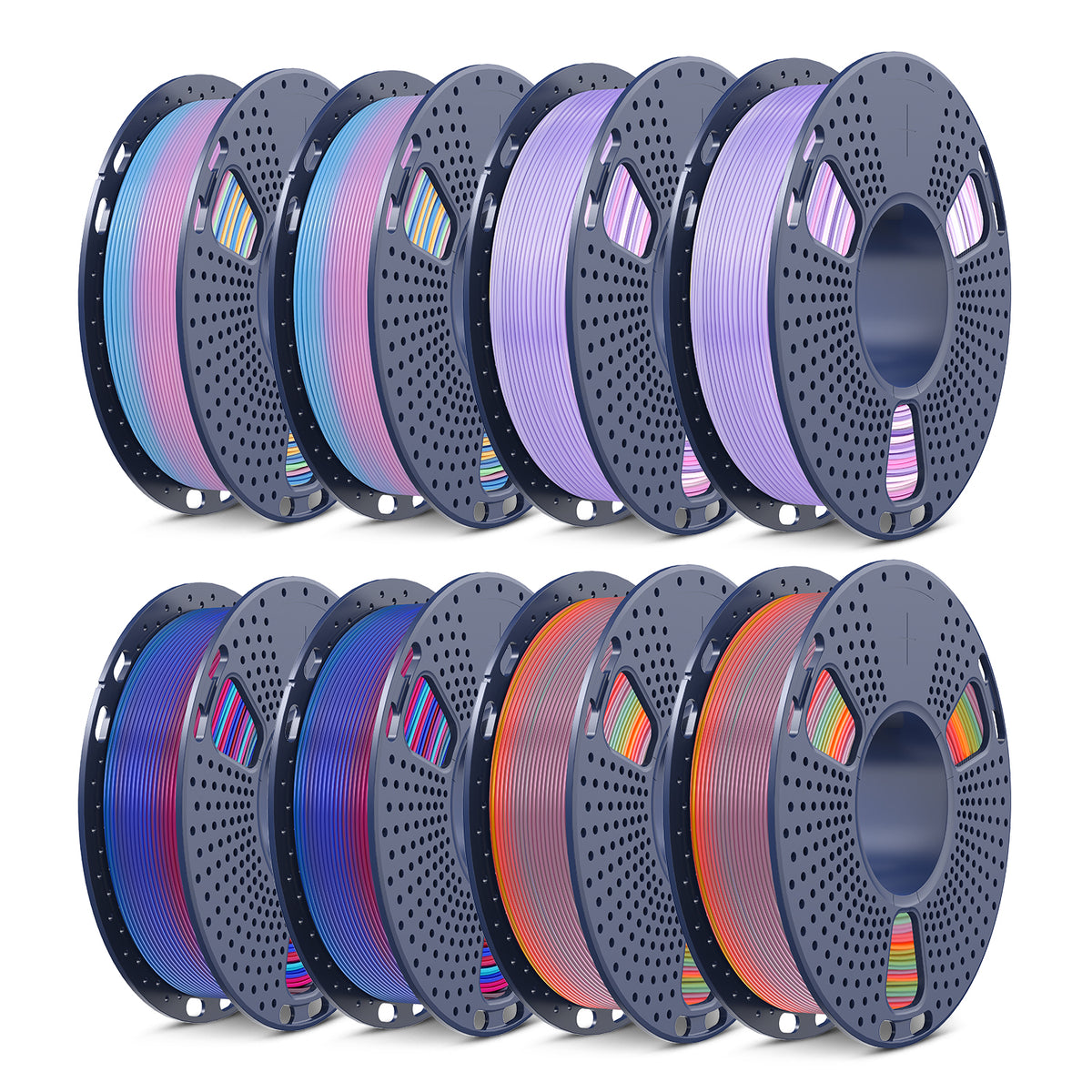 SUNLU 250g PLA, PLA+, PLA+2.0, PLA Meta Filament Bundle, 250g*8 Rolls ...