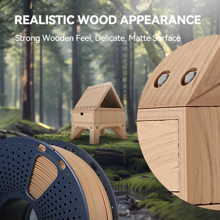 [MOQ: 3KG] Optimized Wood PLA 3D Printer Filament 1KG, Optimized and Upgraded Wood Texture