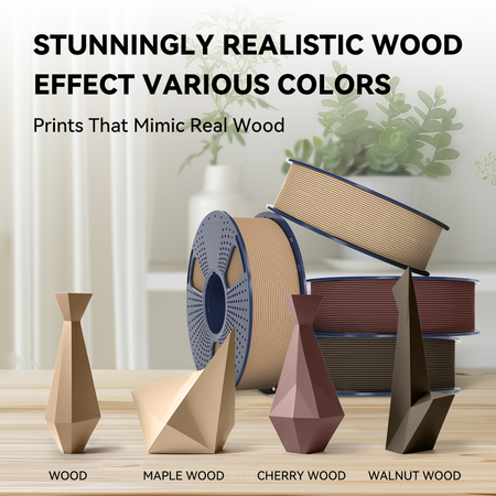 [MOQ: 3KG] Optimized Wood PLA 3D Printer Filament 1KG, Optimized and Upgraded Wood Texture