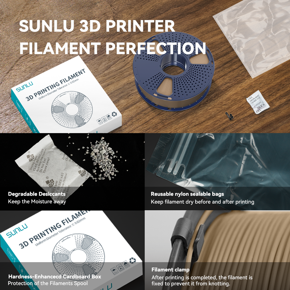 [MOQ: 3KG] Optimized Wood PLA 3D Printer Filament 1KG, Optimized and Upgraded Wood Texture