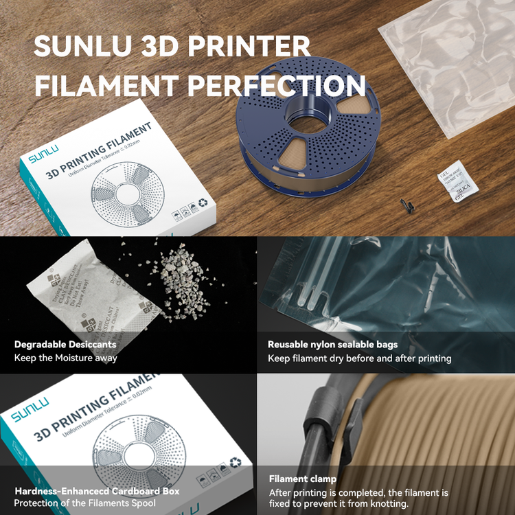 [MOQ: 3KG] Optimized Wood PLA 3D Printer Filament 1KG, Optimized and Upgraded Wood Texture