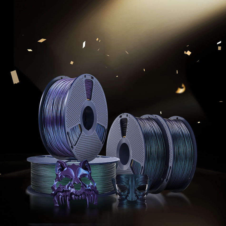 SUNLU PLA Galaxy 1KG, Color-Shifting PLA Esthenic Filament, Sparkling Ultrafine Pearlescent Powder