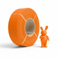Orange spool of filament and an orange rabbit figure on a white background