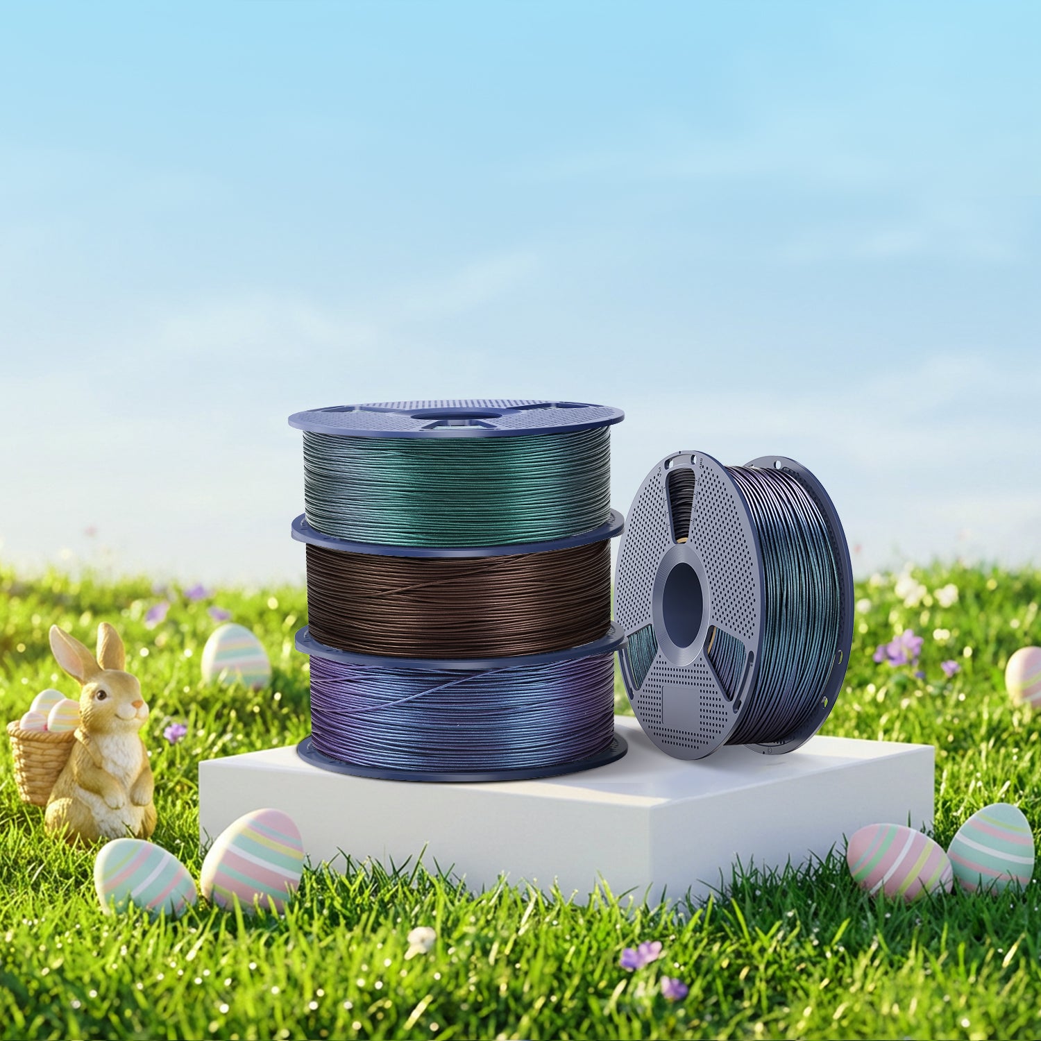 SUNLU PLA Galaxy 1KG, Color-Shifting PLA Esthenic Filament, Sparkling Ultrafine Pearlescent Powder