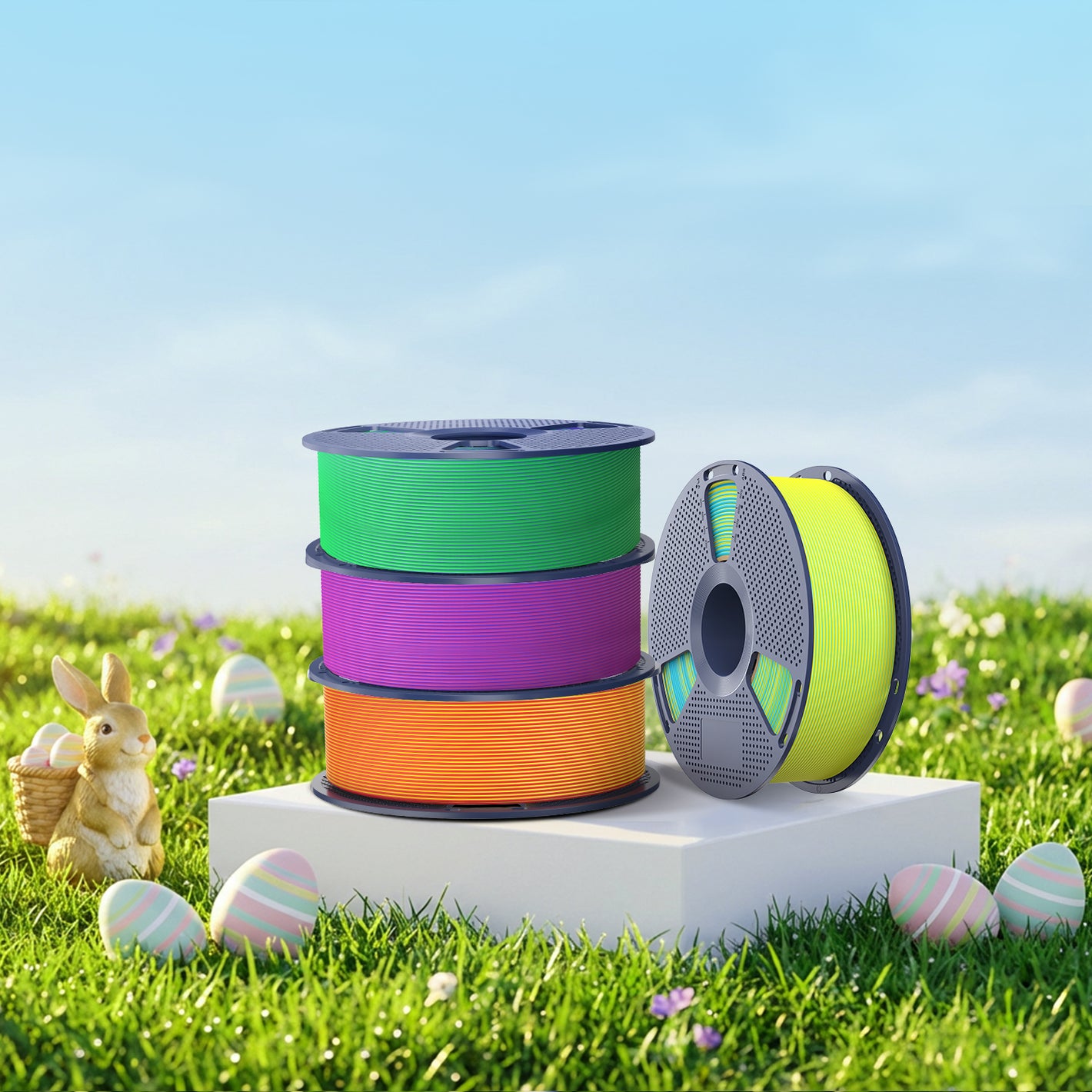 SUNLU Matte PLA Dual-Color 3D Printer Esthenic Filament 1KG, Seamless Two-Tone Shifts & Soft Matte Finish