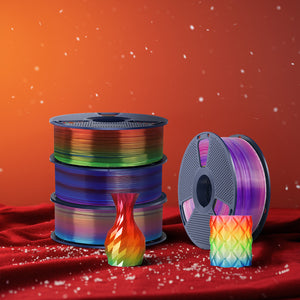 [MOQ: 3KG] PLA, SILK, PETG Rainbow Filament 3D Printer Filament 1KG