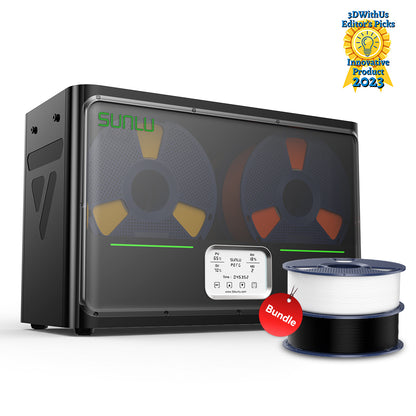 SUNLU FilaDryer S4, Temperature Balance and High Efficiency, the First Dryer for 4 Spools Capacity