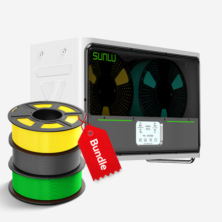 ⚡20%off Black Friday Flash Sale | SUNLU FilaDryer S4, Temperature Balance and High Efficiency, the First Dryer for 4 Spools Capacity