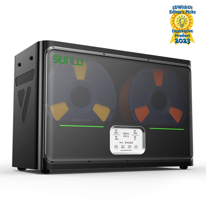 SUNLU FilaDryer S4, Temperature Balance and High Efficiency, the First Dryer for 4 Spools Capacity