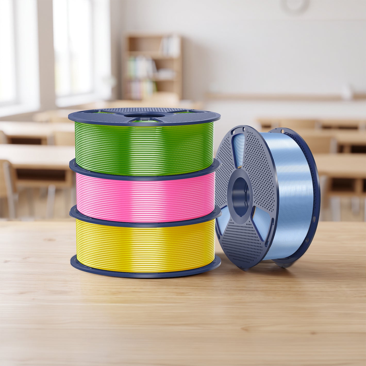SUNLU SILK PLA+ 2.0(SILK PLA+ V2) 3D Filament 1KG, High Gloss Shiny SILK Filament