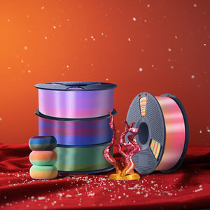 [MOQ: 3KG] PLA, SILK, PETG Rainbow Filament 3D Printer Filament 1KG