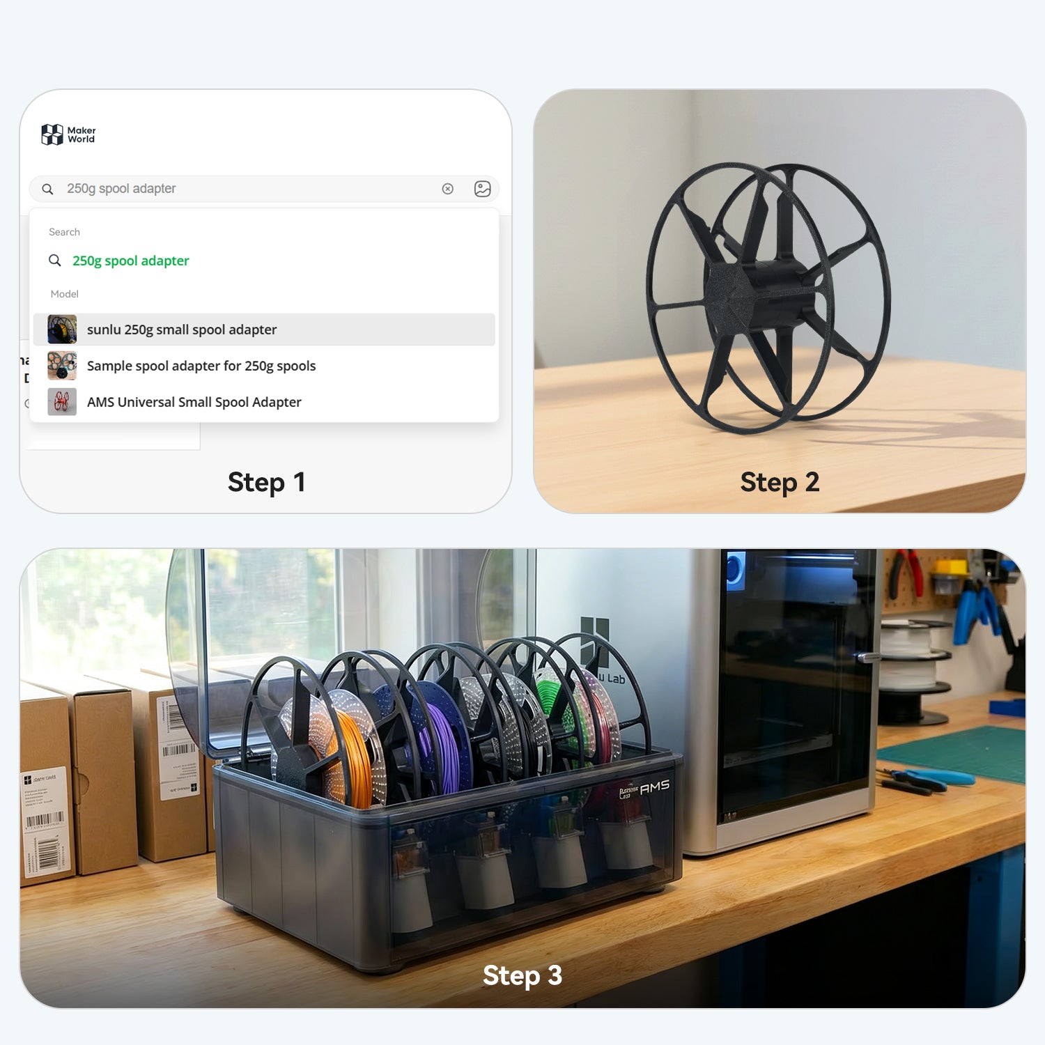 SUNLU 250g PLA, PLA+, PLA+2.0, PLA Meta Filament Bundle, 250g*8