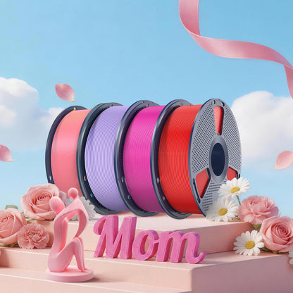 SUNLU Mother’s Day Filament Combo – Soft Pastel Mix (Pink / Purple / White / Red)