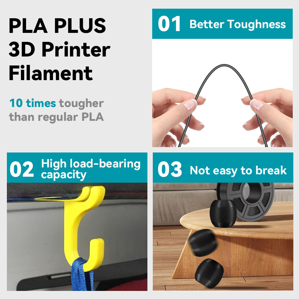[Bigger Size, Longer Use, No Waste] 3KG Large Spool PLA Series 3D Printer Filament Collection