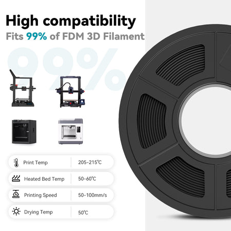 [Bigger Size, Longer Use, No Waste] 3KG Large Spool PLA Series 3D Printer Filament Collection