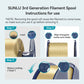 SUNLU SILK PLA+ 2.0(SILK PLA+ V2) 3D Filament 1KG, High Gloss Shiny SILK Filament