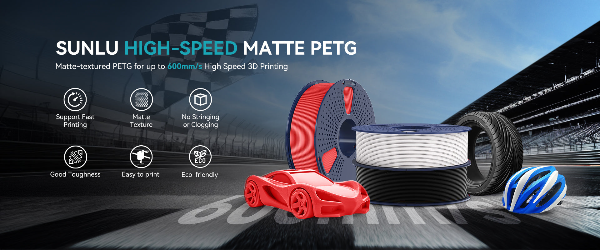 SUNLU High Speed Matte PETG Filament 1KG