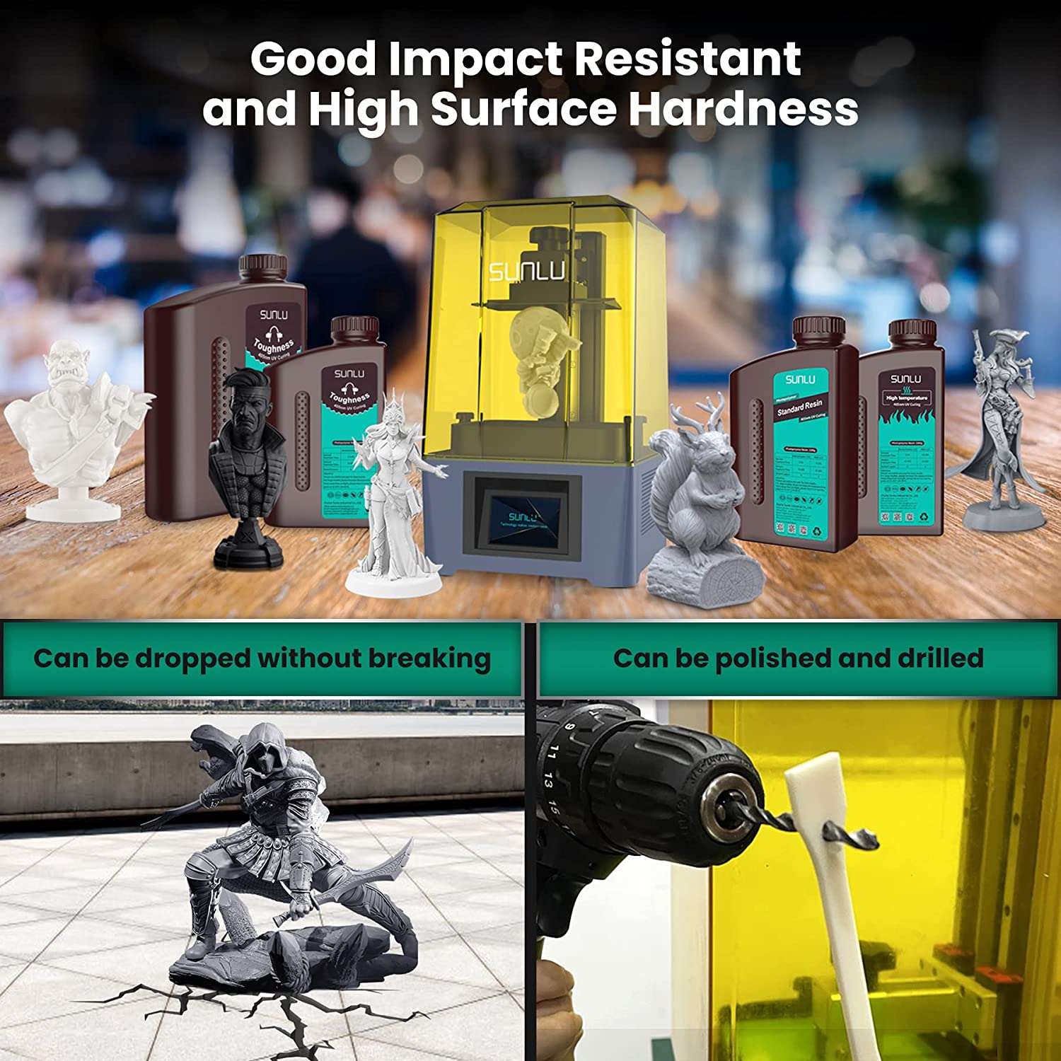 [MOQ: 6 Bottles] High Toughness Resin and High Temperature Resin 1000G