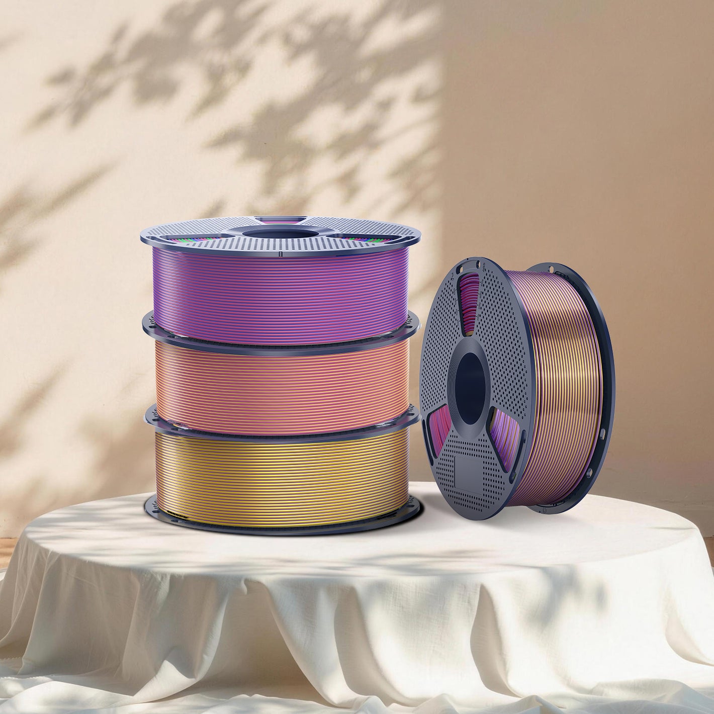 [MOQ: 3KG] Mehrfarbiges SILK-Filament (zweifarbig, dreifarbig) 3D-Druckerfilament 1KG