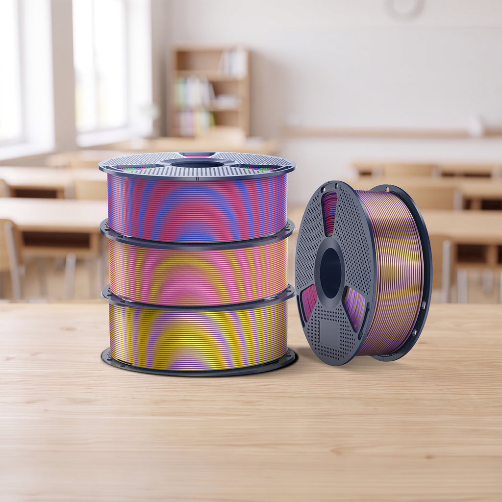 SUNLU Multi-Color SILK Filament(Dual-color, Tri-color and Four-color) 3D Printer Filament 1KG by Sunlu