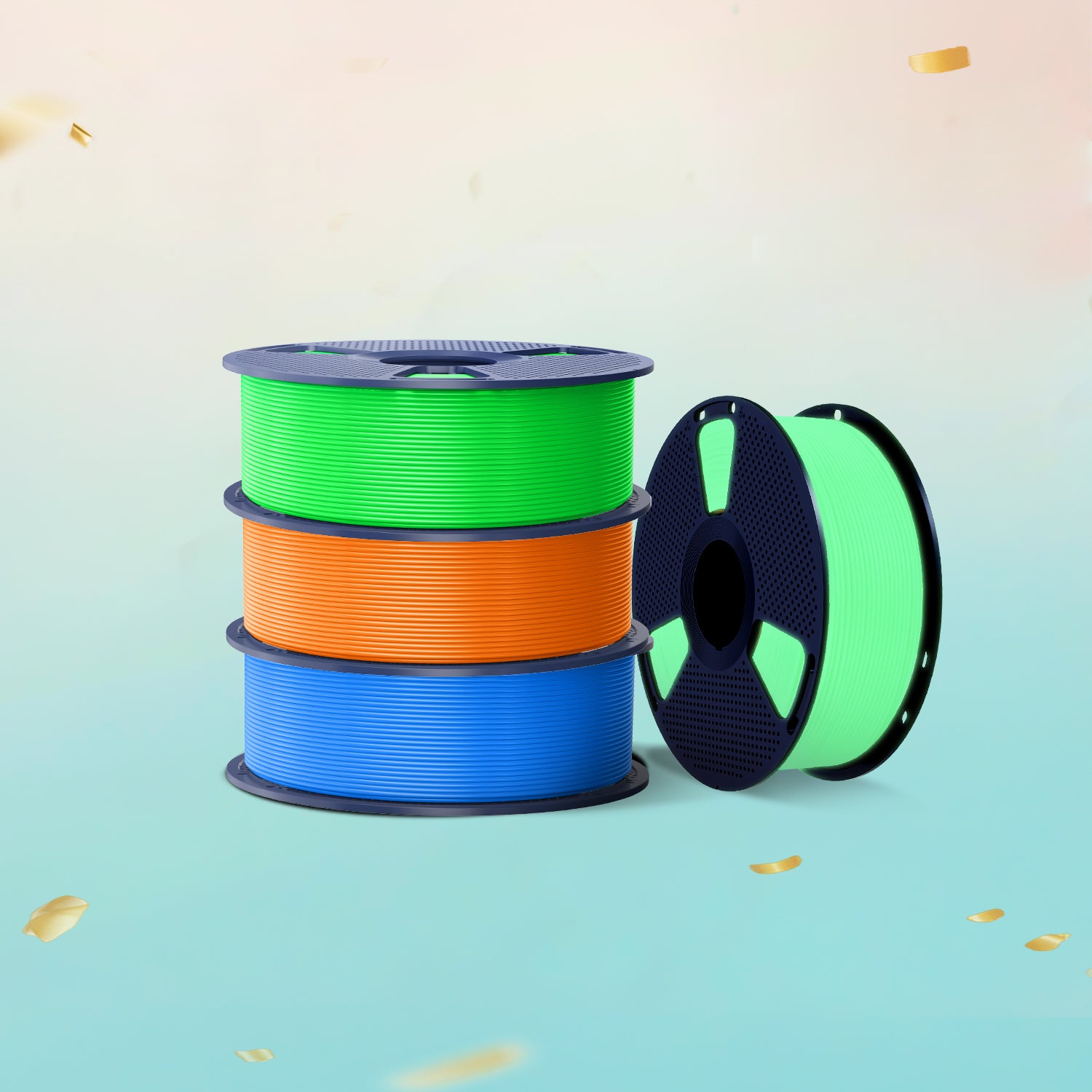 [MOQ: 3KG] Glow in The Dark (Luminous) PLA 3D Printer Filament 1KG
