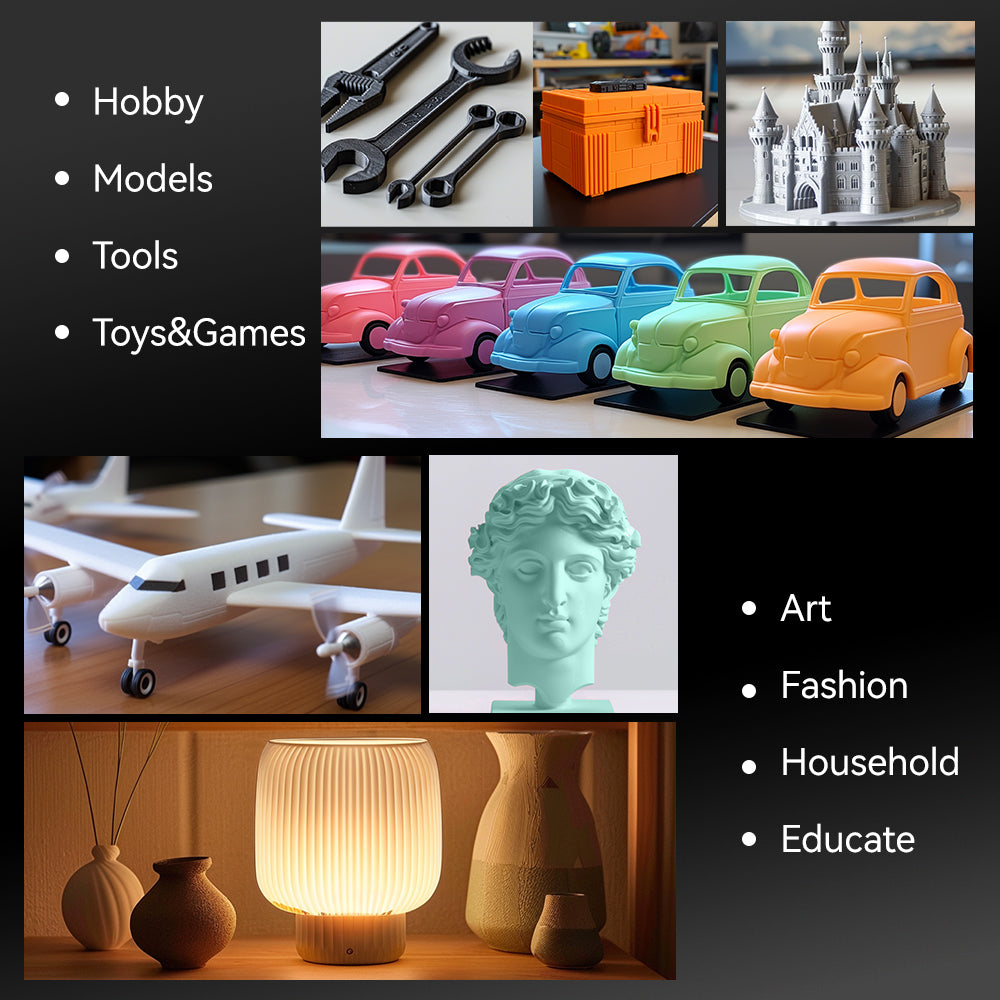 [Bigger Size, Longer Use, No Waste] 3KG Large Spool PLA Series 3D Printer Filament Collection