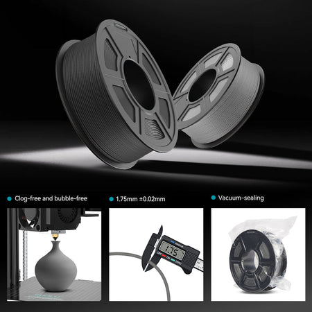 [Bigger Size, Longer Use, No Waste] 3KG Large Spool PLA Series 3D Printer Filament Collection