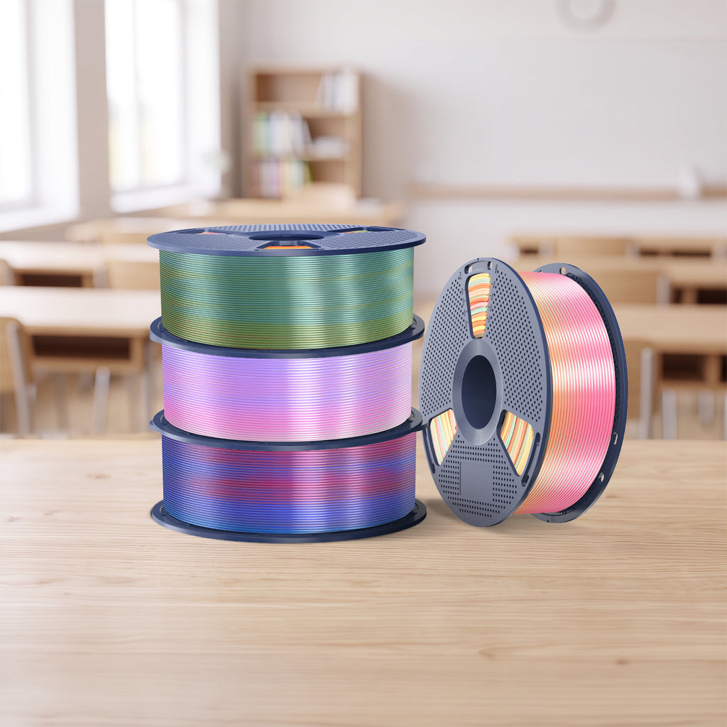 [MOQ: 3KG] PLA, SILK, PETG Rainbow Filament 3D Printer Filament 1KG by Sunlu