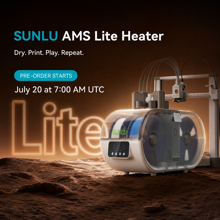 SUNLU AMS Lite Heater, AMS Lite Enclosure, Dual-airflow ensures perfect prints.Up to 70°C, supports PLA/PETG/ABS/ASA/PA