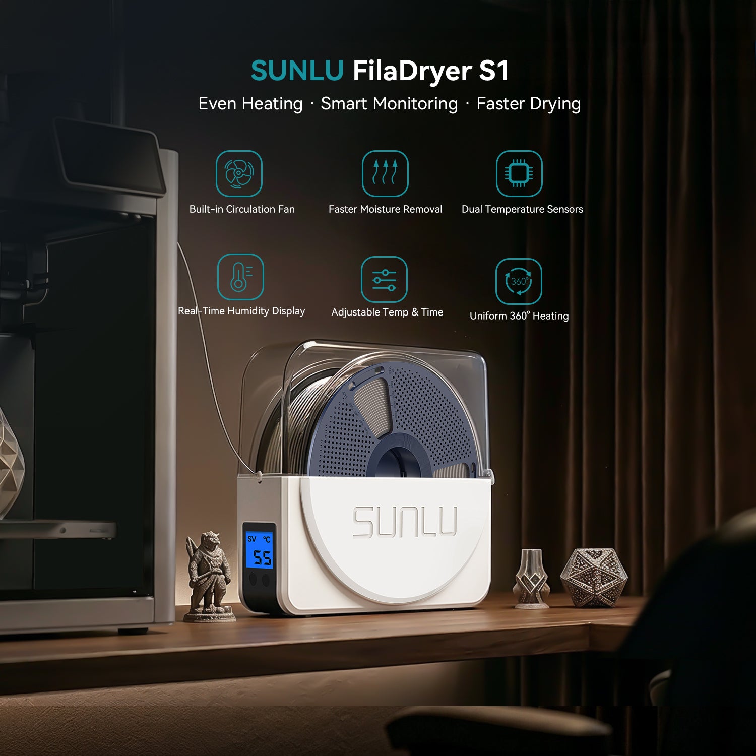 SUNLU S1 Plus Best Filament Dryer | Filament dry Box