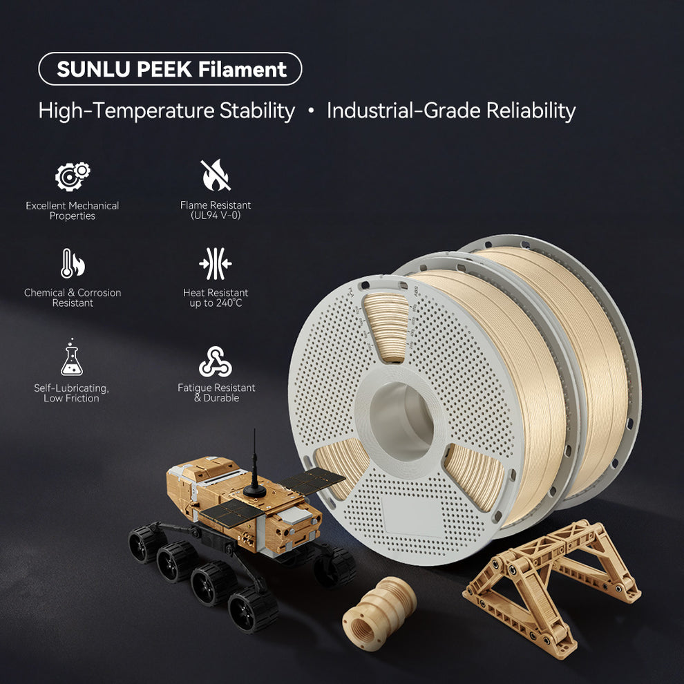 Curated visual reference: Chemical Resistance High Strength 3D Reference: Peek 3D Printer Filament 1Kg Industrial Grade High Temperature