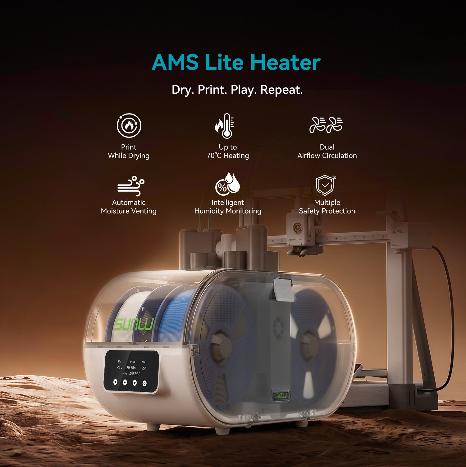 SUNLU Official Store | SUNLU AMS Lite Heater, Upgraded your Bambu