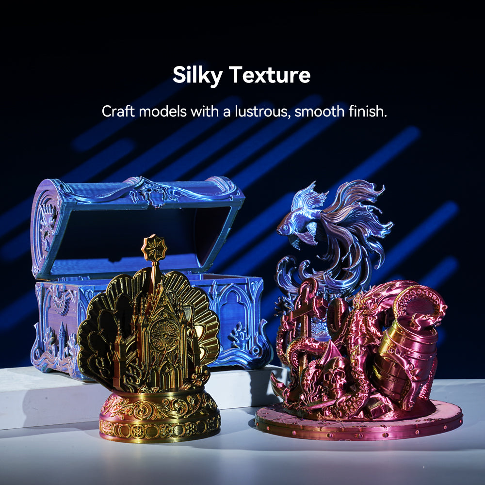 [MOQ: 3KG] Multi-Color SILK Filament(Dual-color, Tri-color and Four-color) 3D Printer Filament 1KG