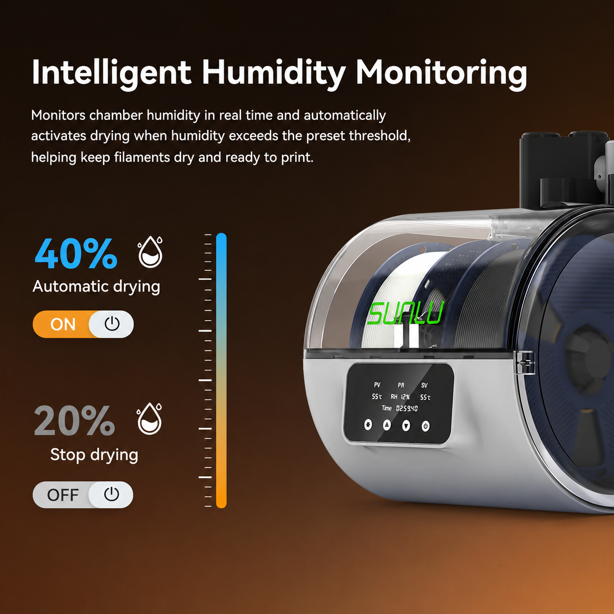 SUNLU AMS Lite Heater, AMS Lite Enclosure, Dual-airflow ensures perfect prints.Up to 70°C, supports PLA/PETG/ABS/ASA/PA