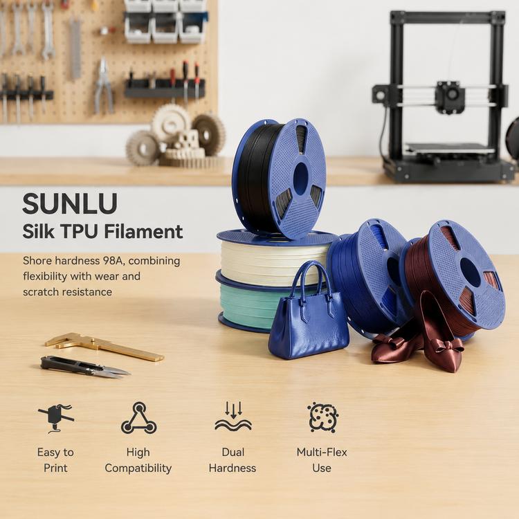 SUNLU TPU-SILK(SILK-Textured TPU) 3D Printer Filament 1KG