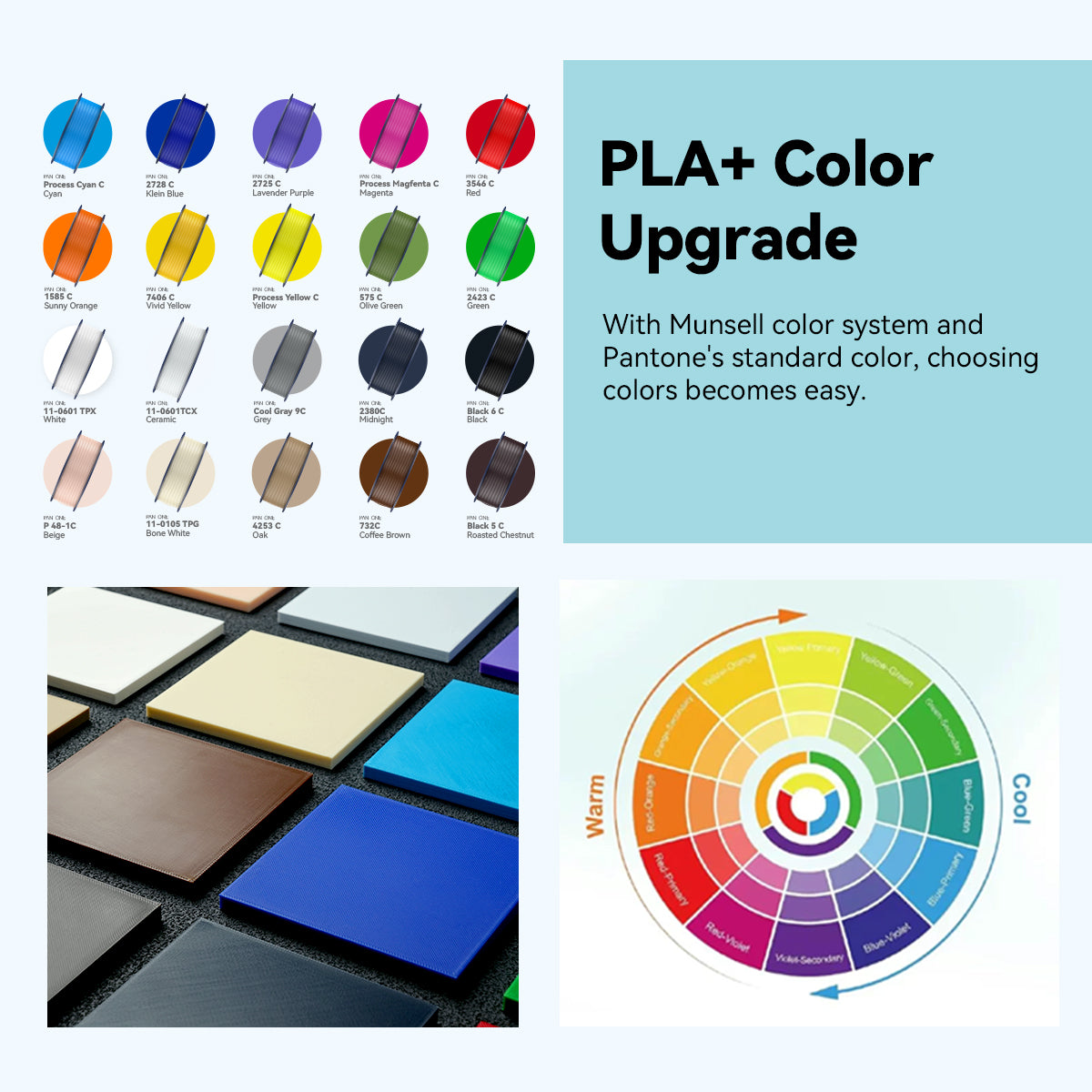 [Disponible en México] PLA+, Filamento para impresora 3D SUNLU PLA+(PLA Plus) 1kg