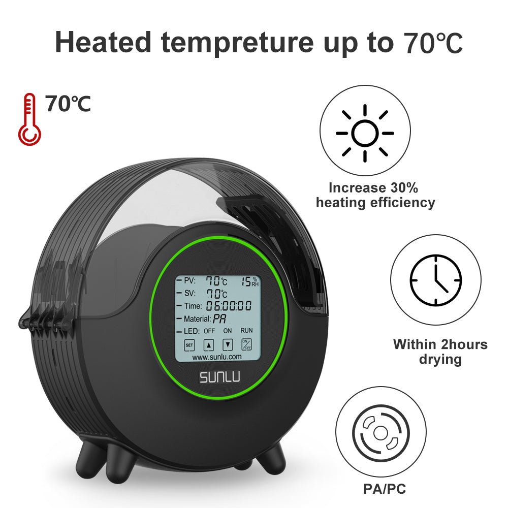 SUNLU S2 Dryer Filament with 360° Heating function